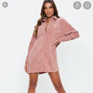 Missguided blush shirt dress
